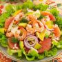 Салат для праздника: Тигровые креветки, авокадо и грейпфрут