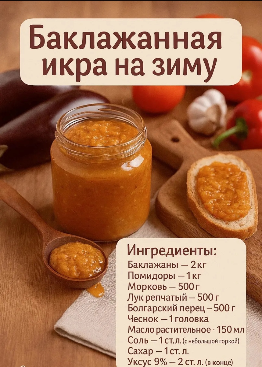 Как приготовить баклажанную икру на зиму: простые шаги и полезные советы