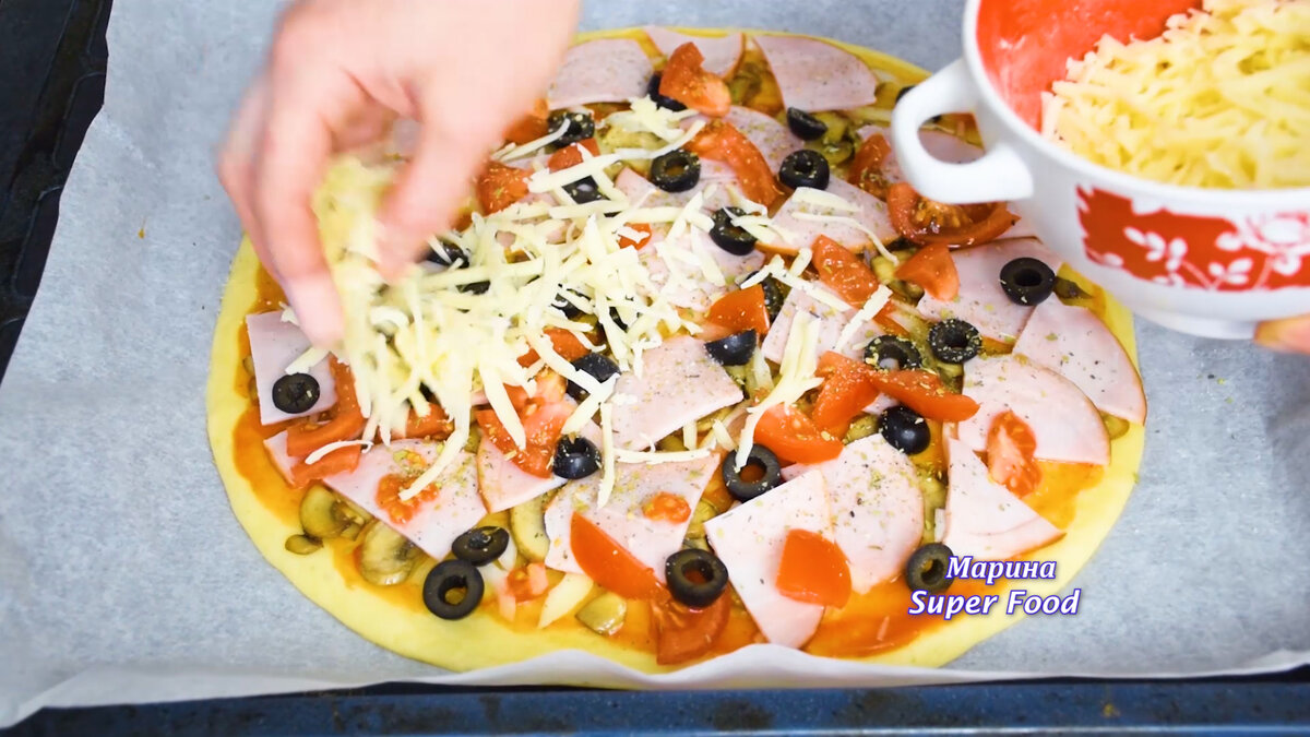 Пицца на кефире: быстро, просто и вкусно