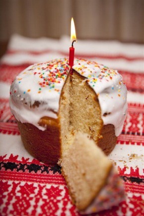 Пасхальный кулич на сметане