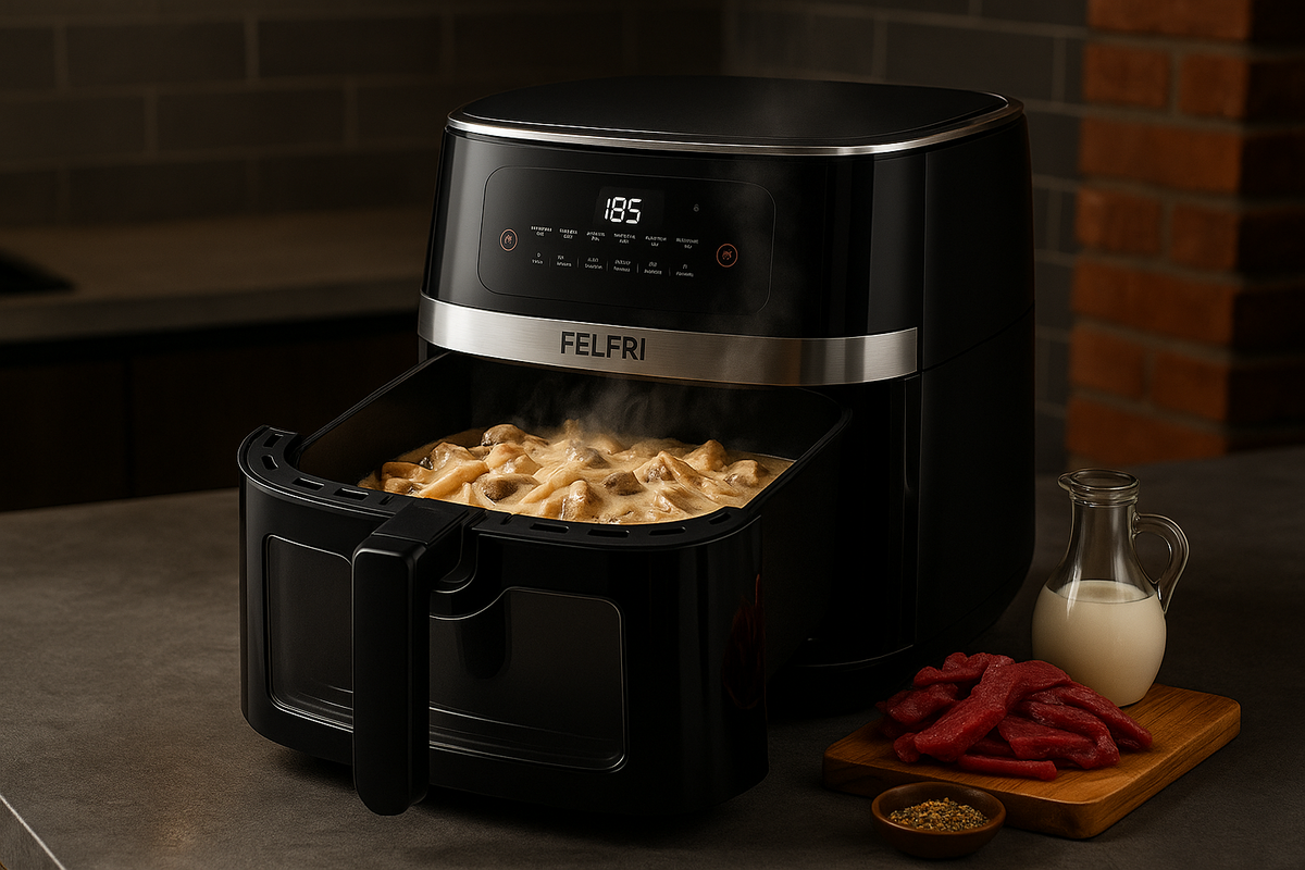 Бефстроганов за 30 минут: готовим быстро и легко в аэрогриле