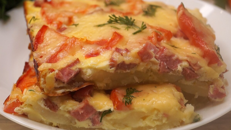 Вкусная запеканка за 30 минут: Пицца по-картопляному