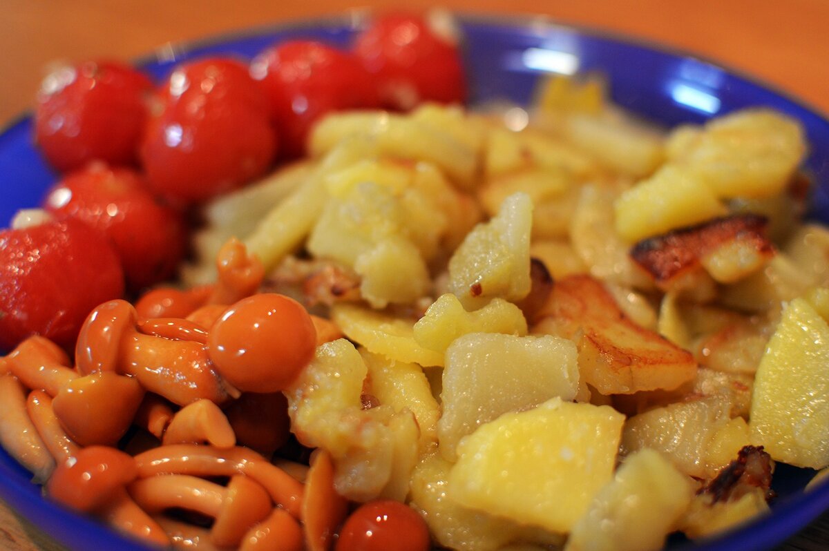 Как приготовить идеальный жареный картофель с опятами